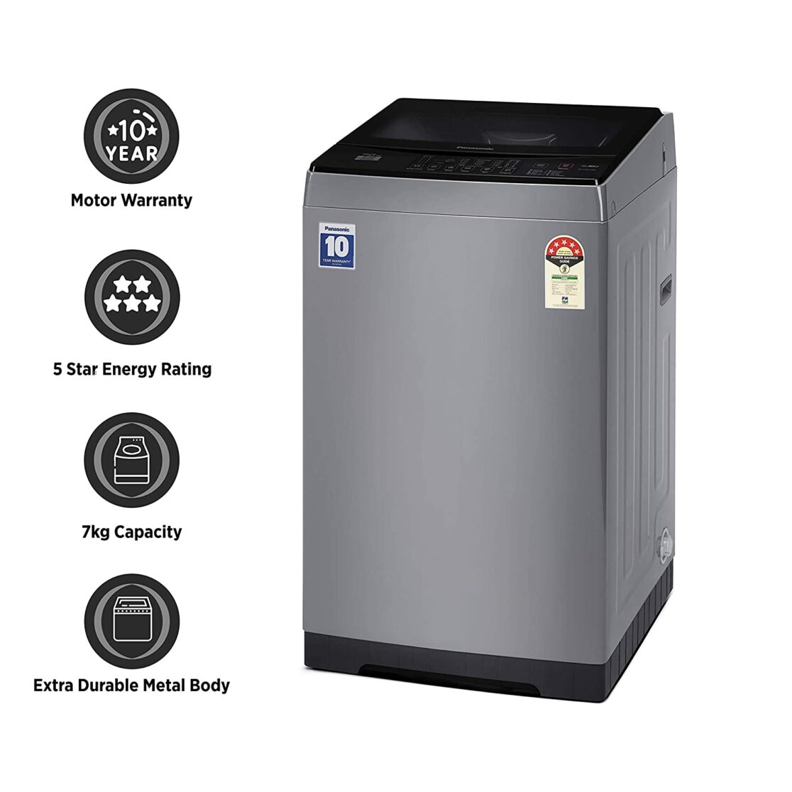 PANASONIC TOP LOAD WASHING MACHINE NA-F70B5HRG FULLY AUTO – AJE Emporium
